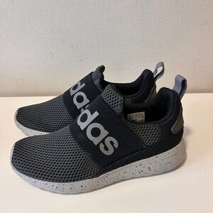Adidas Kids Black and Gray Slip-On Sneakers